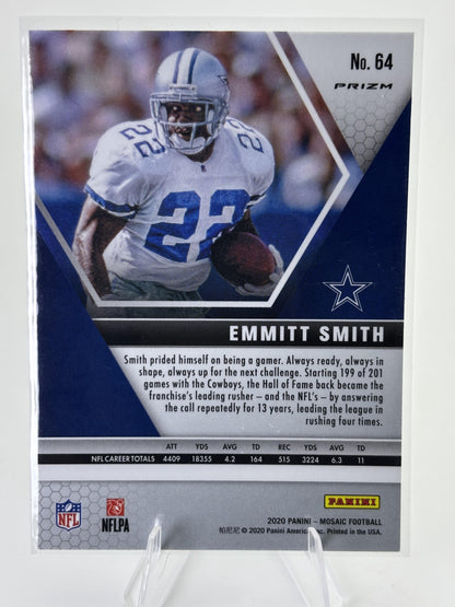 2020 Panini Mosaic #64 Emmitt Smith Prizm Green