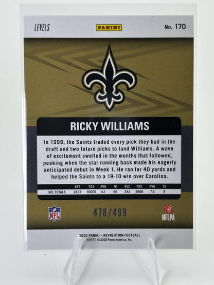 2025 Panini Revolution #170 Ricky Williams Teal Levels #/499