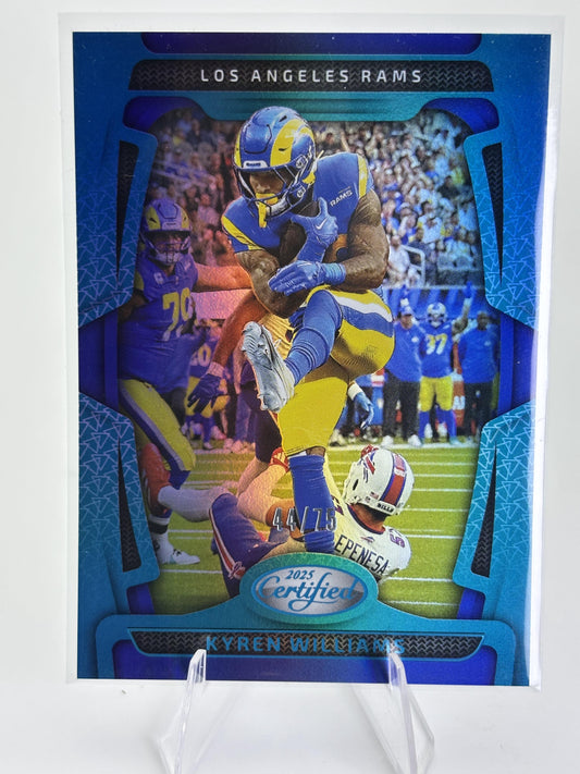 2025 Panini Certified #58 Kyren Williams Mirror Teal #/75