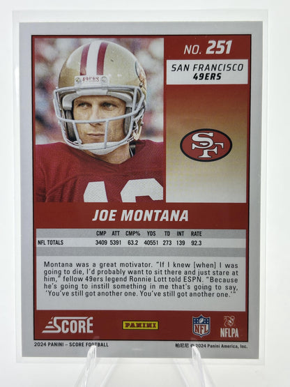 2024 Score #251 Joe Montana Lava #/630