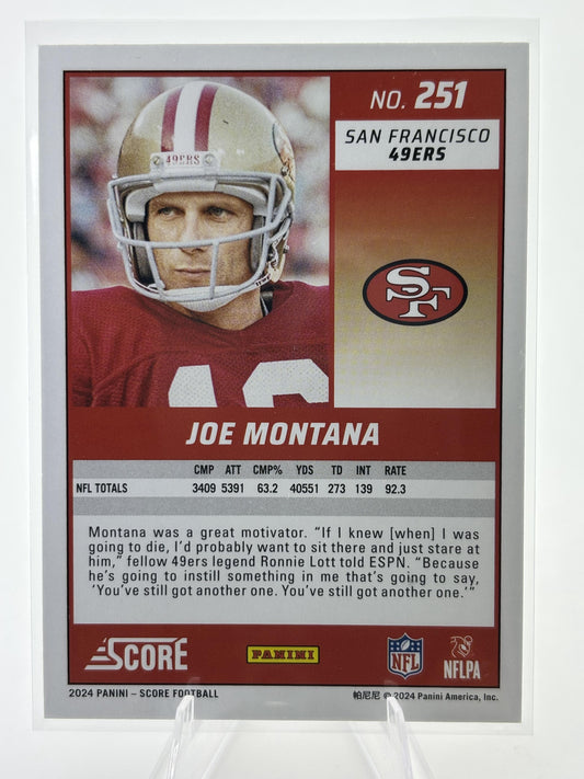 2024 Score #251 Joe Montana Lava #/630