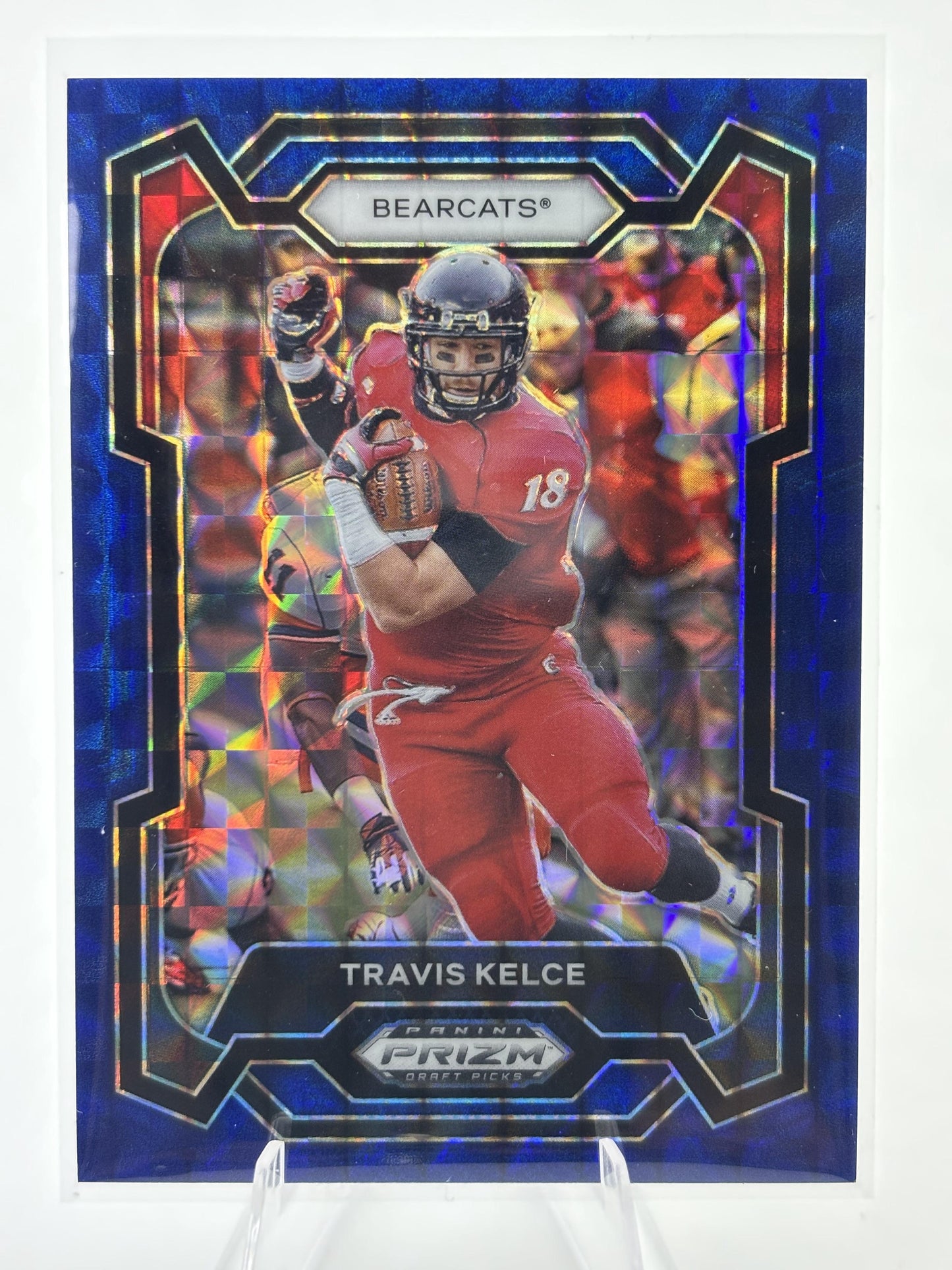 2024 Panini Prizm Draft Picks #64 Travis Kelce Blue Finite #/89