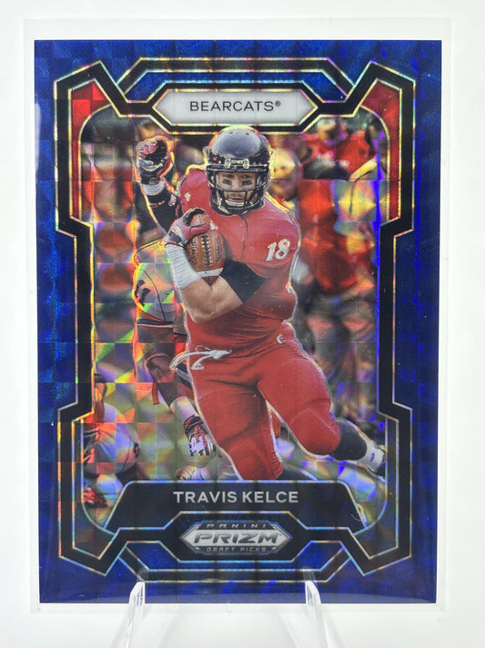 2024 Panini Prizm Draft Picks #64 Travis Kelce Blue Finite #/89