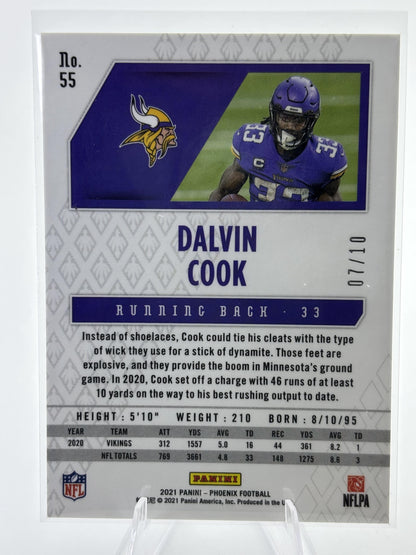 2021 Panini Phoenix #55 Dalvin Cook Black Lazer #/10