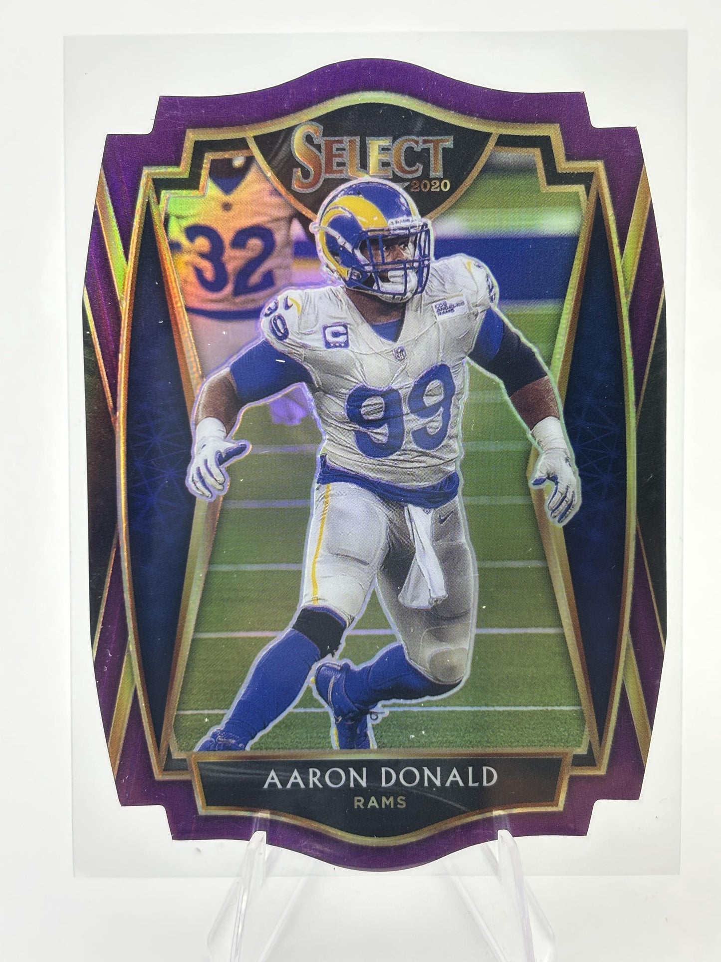 2020 Panini Select #133 Aaron Donald Purple Prizm Die Cut