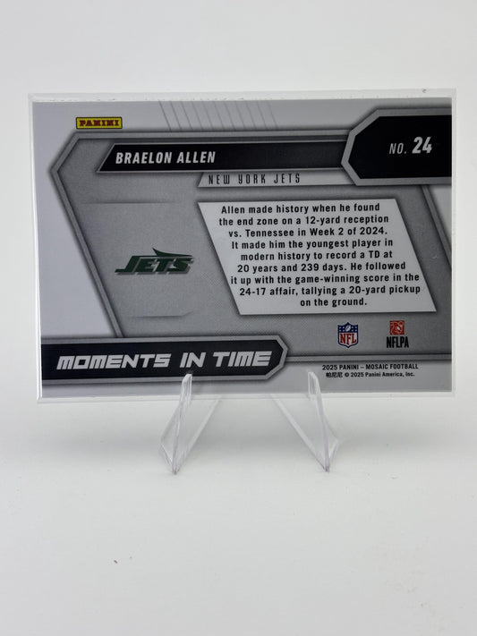 2025 Panini Mosaic #24 Braelon Allen Moments In Time
