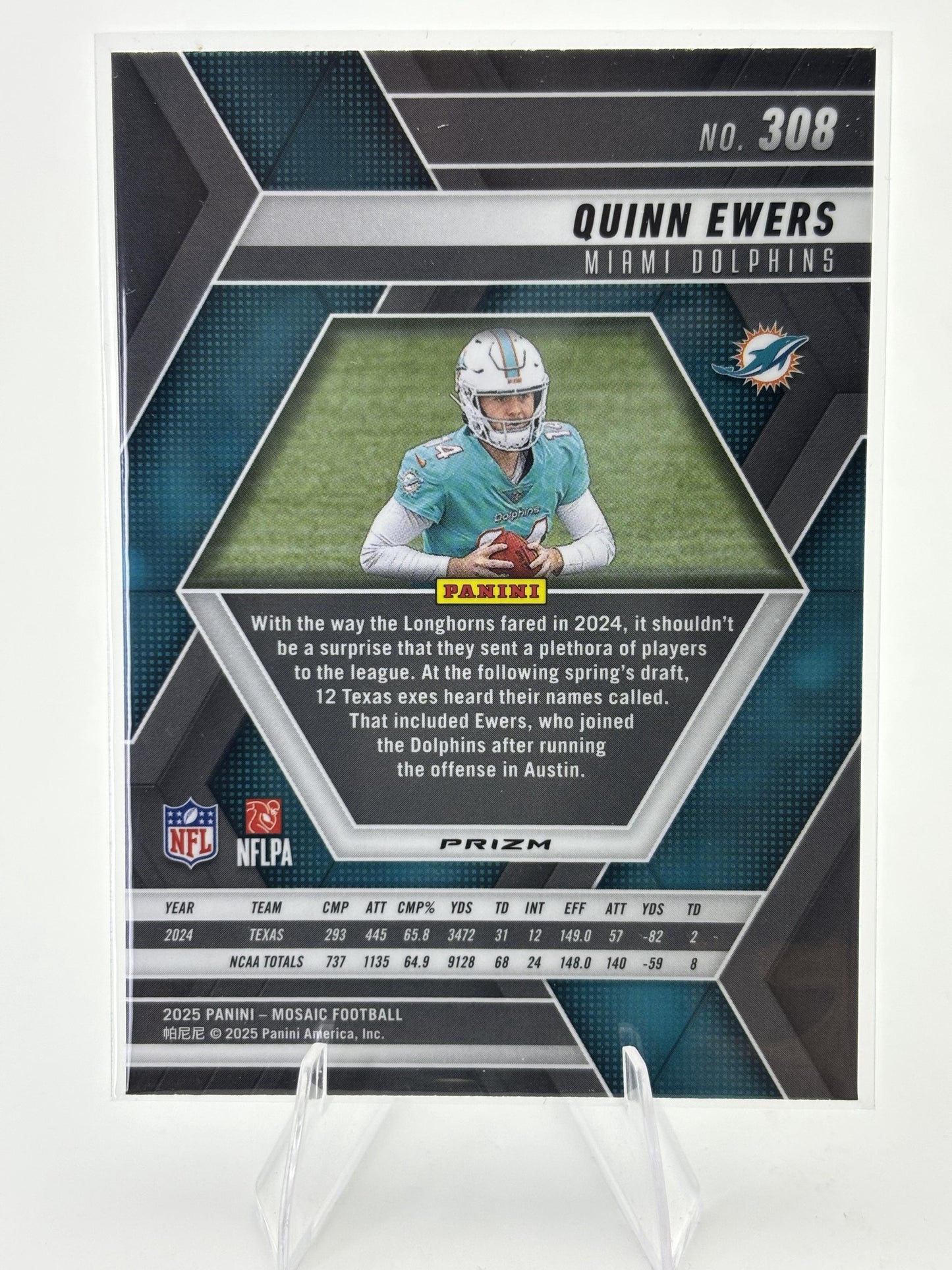 2025 Panini Mosaic #308 Quinn Ewers Mosaic