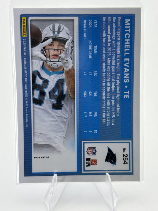 2025 Donruss Optic #254 Mitchell Evans Blue Hyper