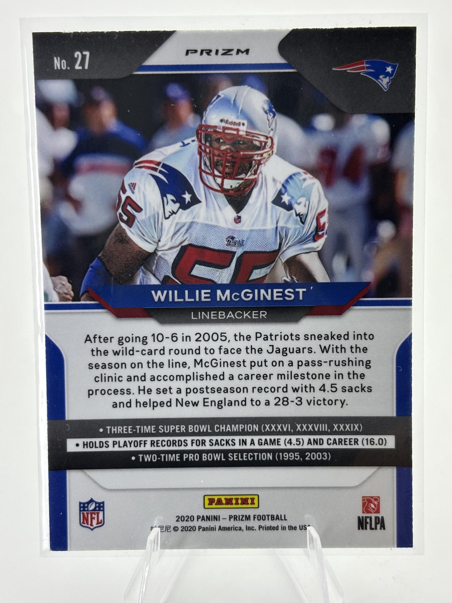 2020 Panini Prizm #27 Willie McGinest