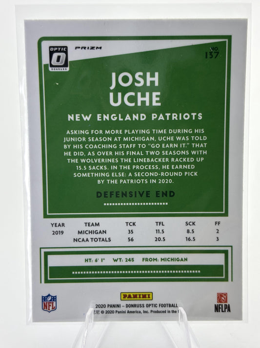 2020 Donruss Optic #137 Josh Uche Blue Scope