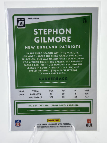2020 Donruss Optic #68 Stephon Gilmore Holo