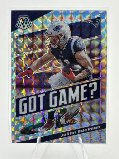 2020 Panini Mosaic #GG11 Julian Edelman Got Game? Prizm
