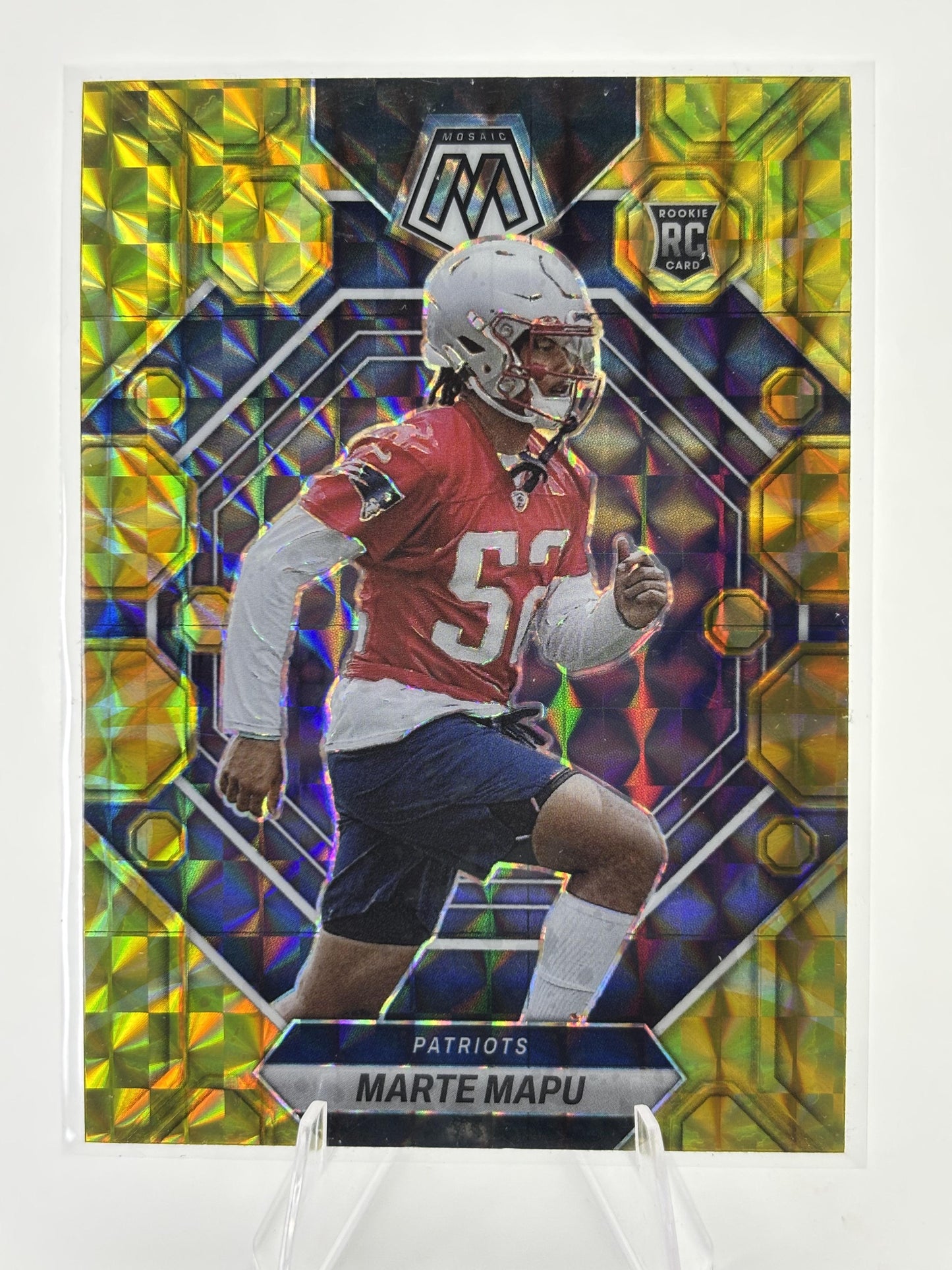 2023 Panini Mosaic #345 Marte Mapu Reactive Yellow Mosaic