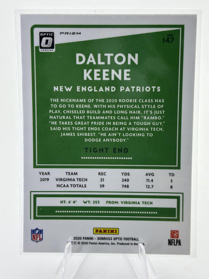 2020 Donruss Optic #147 Dalton Keene Blue Hyper