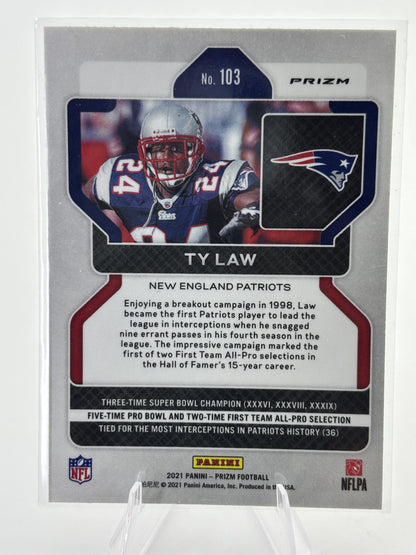 2021 Panini Prizm #103 Ty Law Red Ice