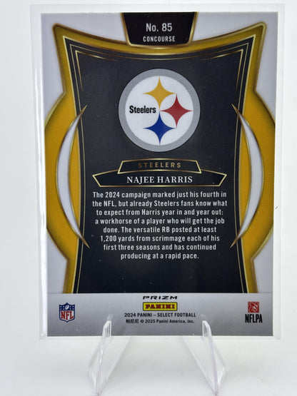 2024 Panini Select #85 Najee Harris Red & Yellow Prizm Shock