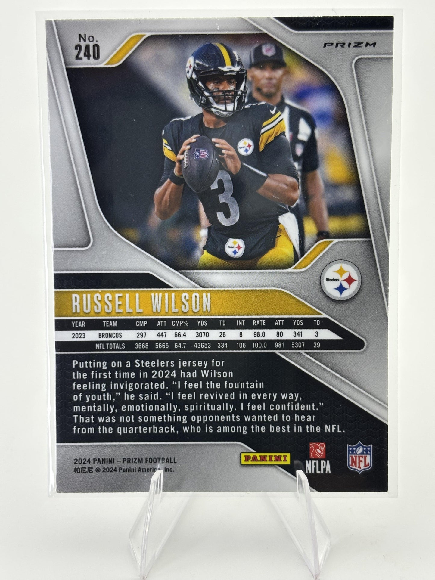 2024 Panini Prizm #240 Russell Wilson Silver