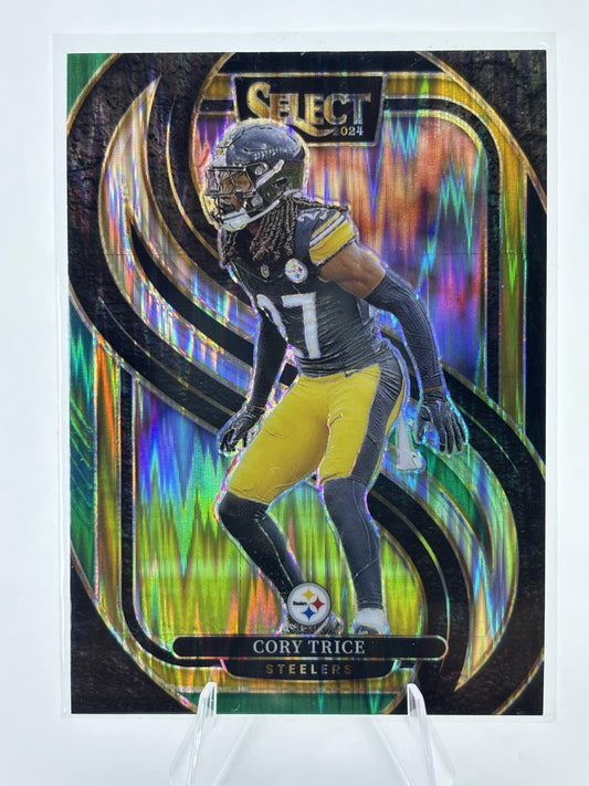 2024 Panini Select #140 Cory Trice Green Prizm Shock
