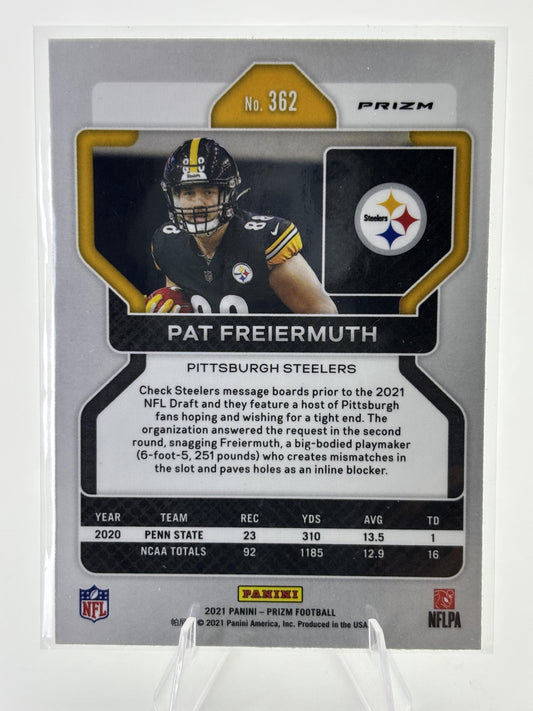 2021 Panini Prizm #362 Pat Freiermuth Neon Green Pulsar