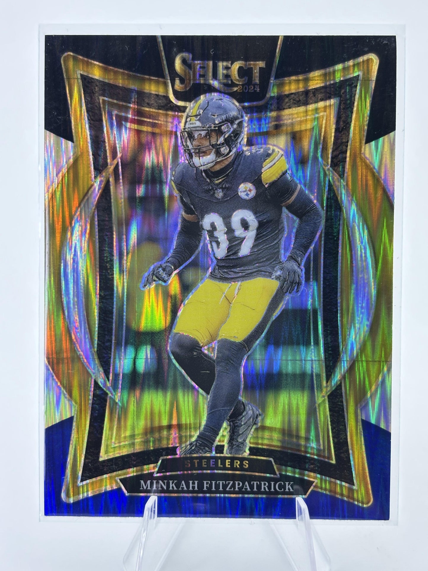 2024 Panini Select #84 Minkah Fitzpatrick Black & Blue Prizm Shock