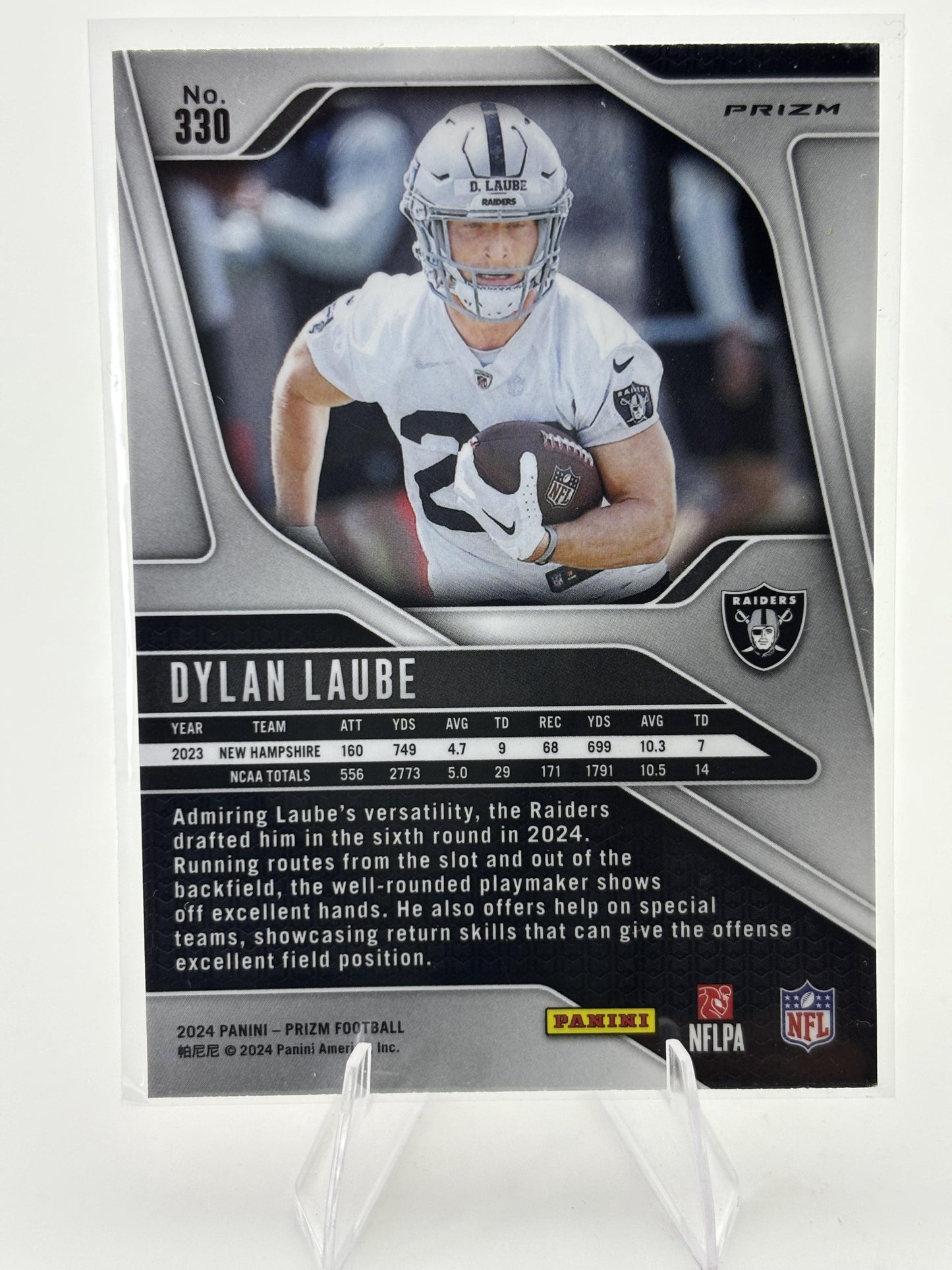 2024 Panini Prizm #330 Dylan Laube Lazer