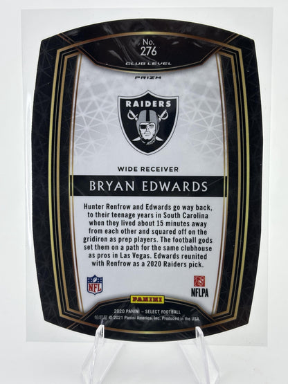 2020 Panini Select #276 Bryan Edwards Purple Prizm Die Cut
