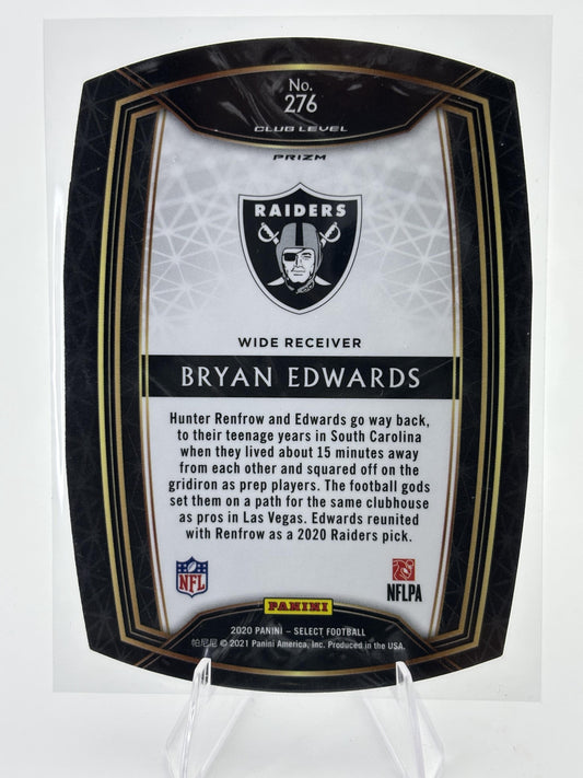 2020 Panini Select #276 Bryan Edwards Purple Prizm Die Cut