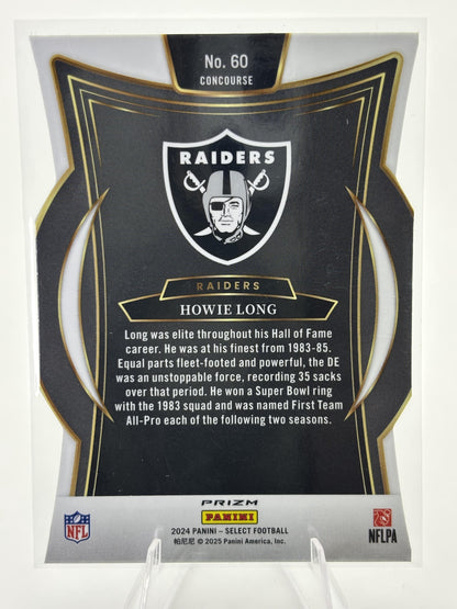 2024 Panini Select #60 Howie Long Silver Prizm Die Cut