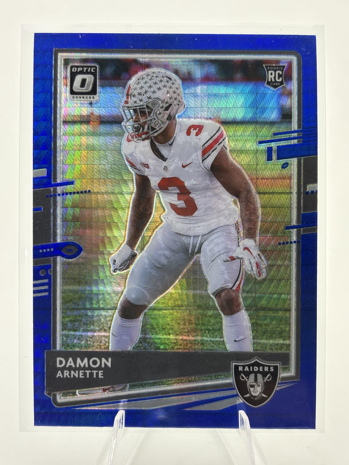 2020 Donruss Optic #106 Damon Arnette Blue Hyper
