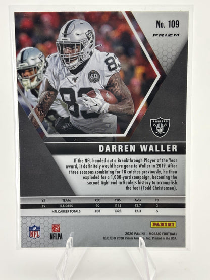 2020 Panini Mosaic #109 Darren Waller Prizm Camo Pink