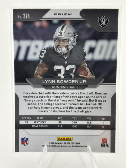 2020 Panini Prizm #374 Lynn Bowden Jr. Prizm Pink