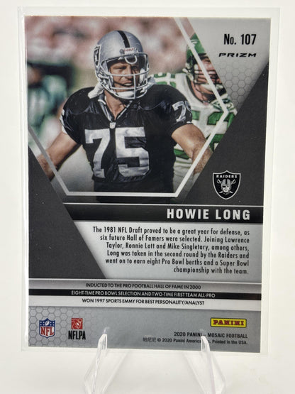 2020 Panini Mosaic #107 Howie Long Prizm Reactive Orange