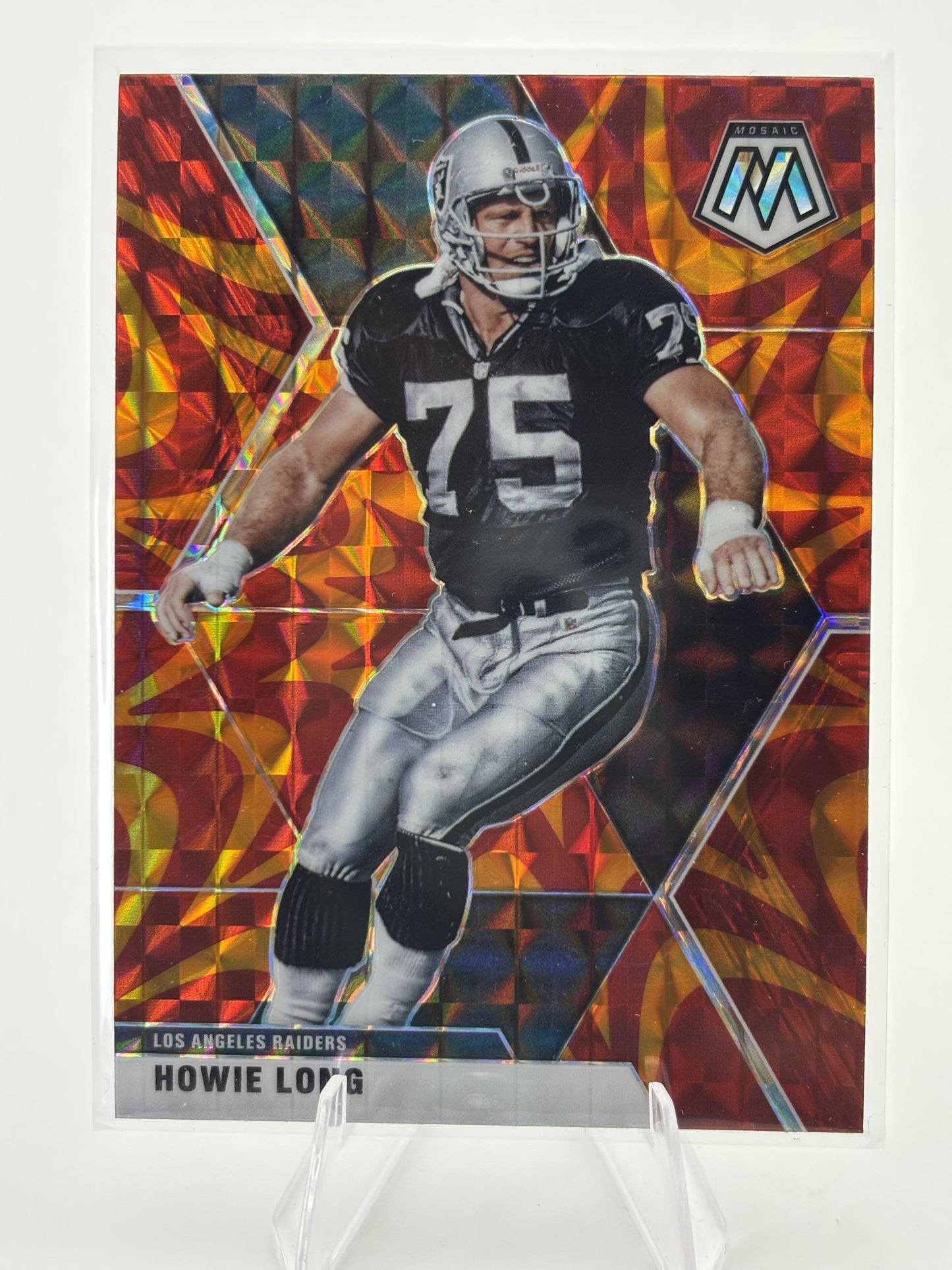 2020 Panini Mosaic #107 Howie Long Prizm Reactive Orange