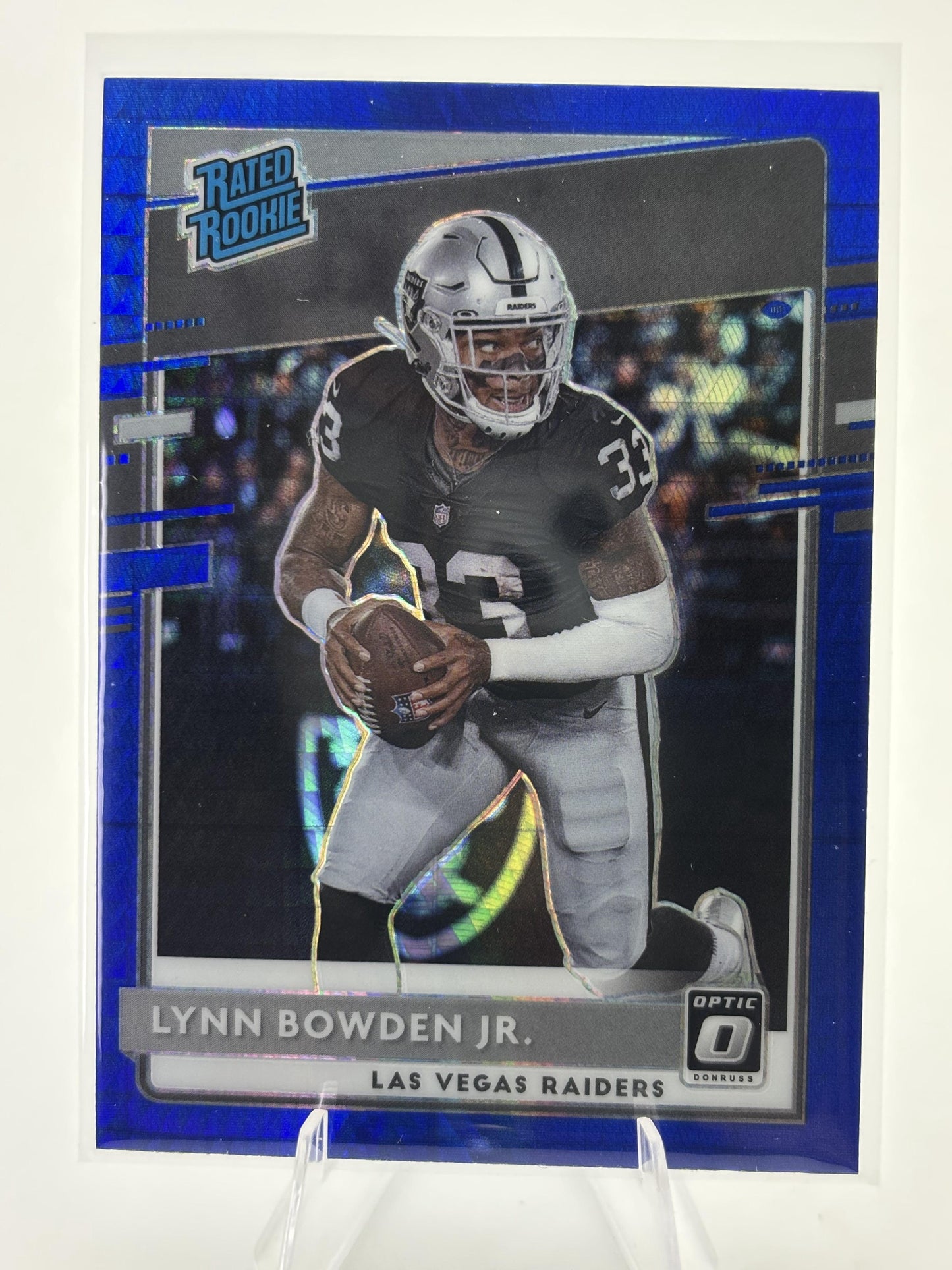 2020 Donruss Optic #182 Lynn Bowden Jr. Blue Hyper