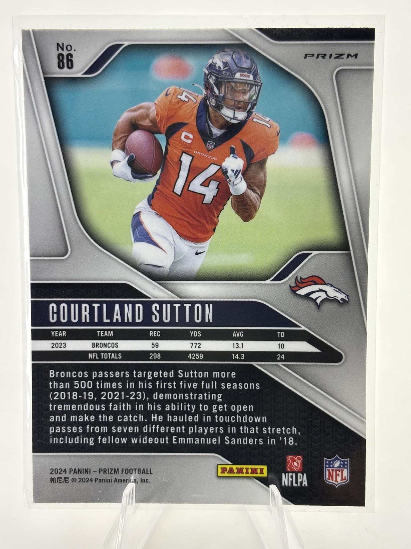 2024 Panini Prizm #86 Courtland Sutton Lazer