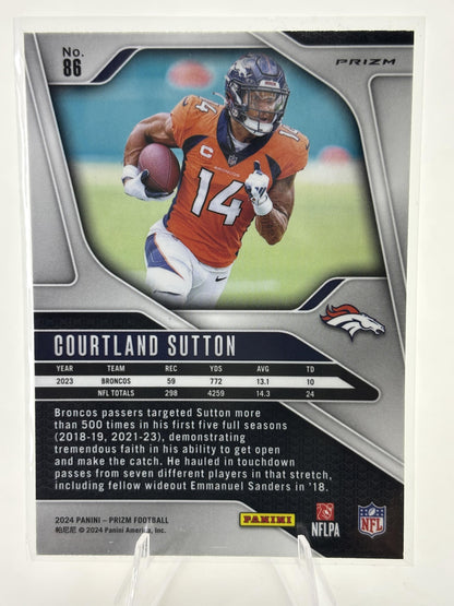 2024 Panini Prizm #86 Courtland Sutton Lazer
