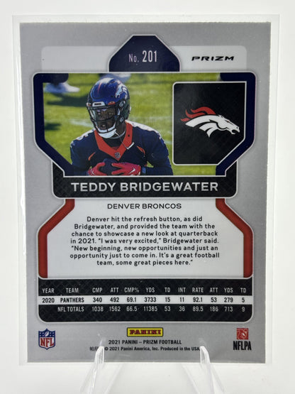 2021 Panini Prizm #201 Teddy Bridgewater Red