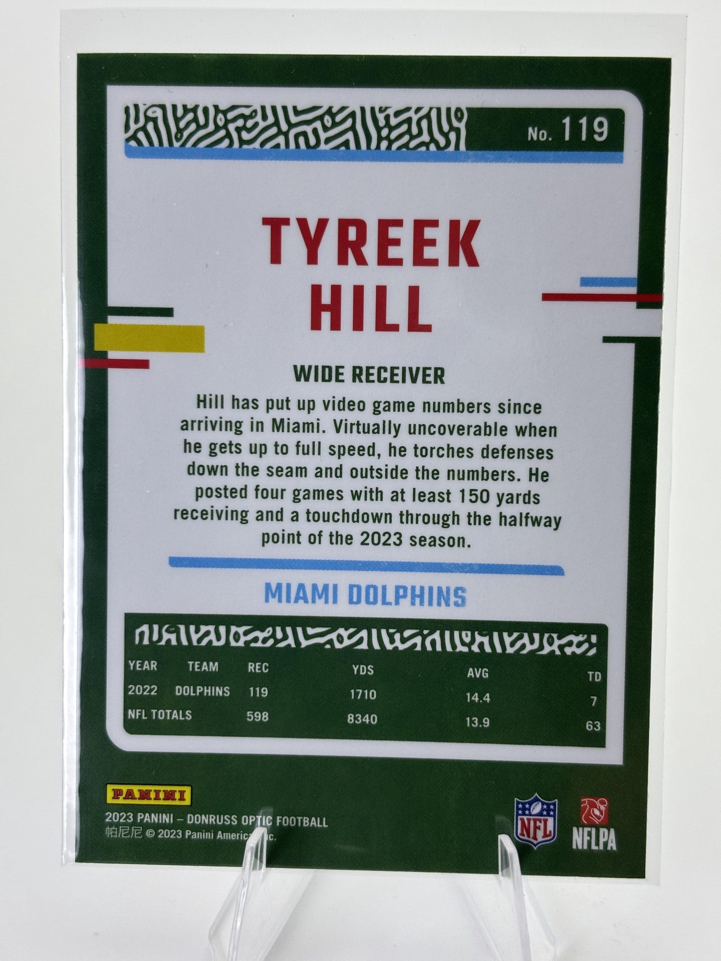2023 Donruss Optic #119 Tyreek Hill Holo