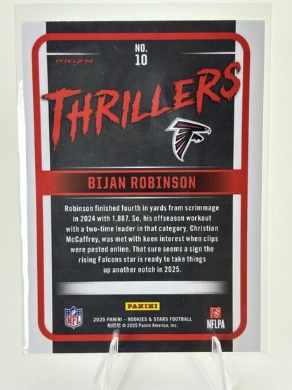 2025 Panini Rookies & Stars #10 Bijan Robinson Thrillers Silver