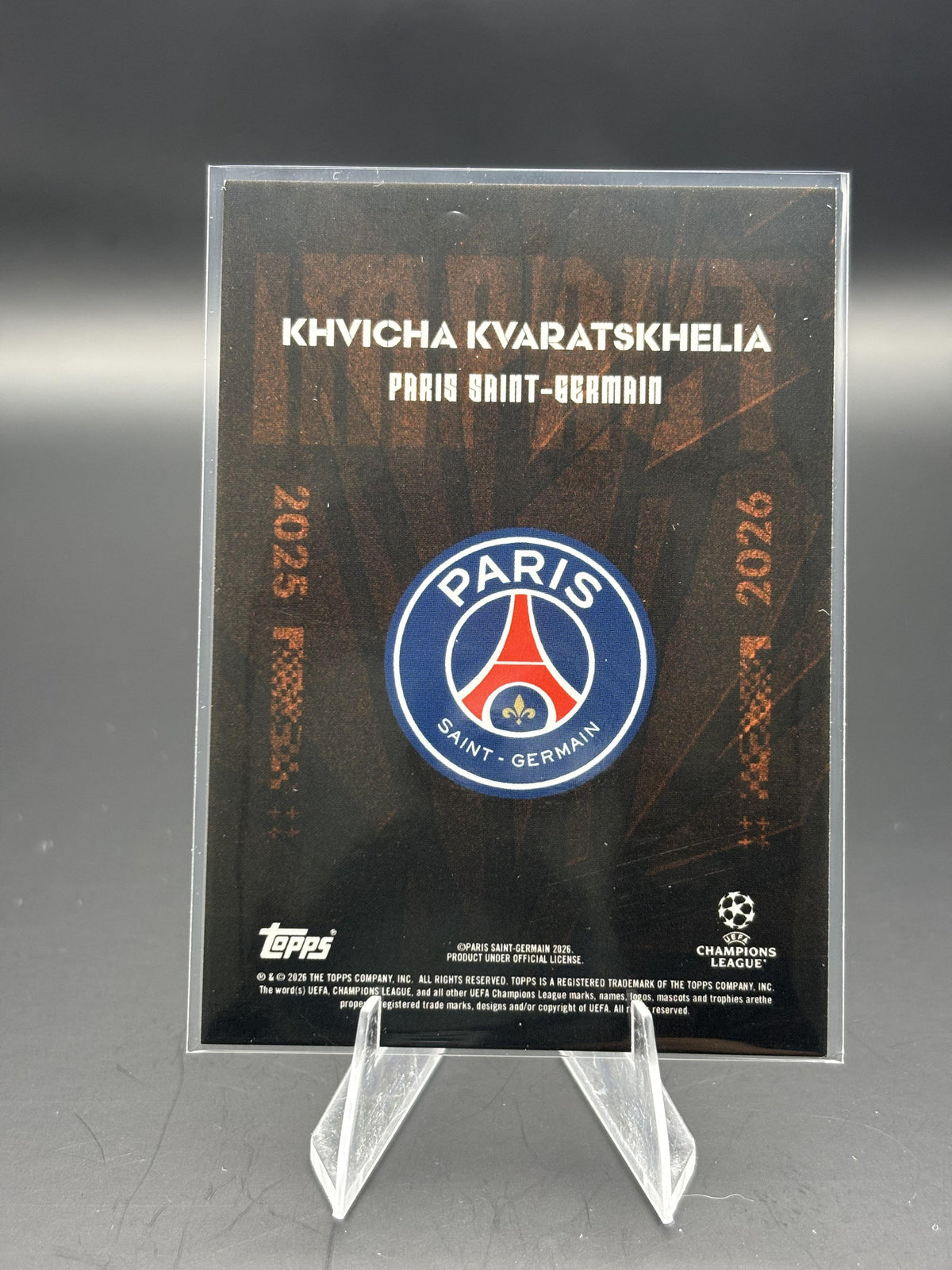 2025/26 Topps UEFA Club Competitions Knockout Khvicha Kvaratskhelia Orange /25