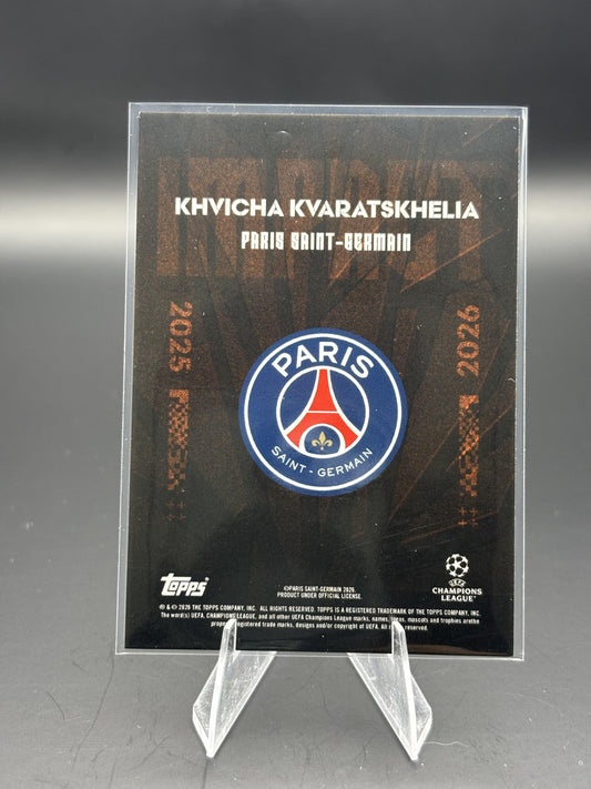 2025/26 Topps UEFA Club Competitions Knockout Khvicha Kvaratskhelia Orange /25