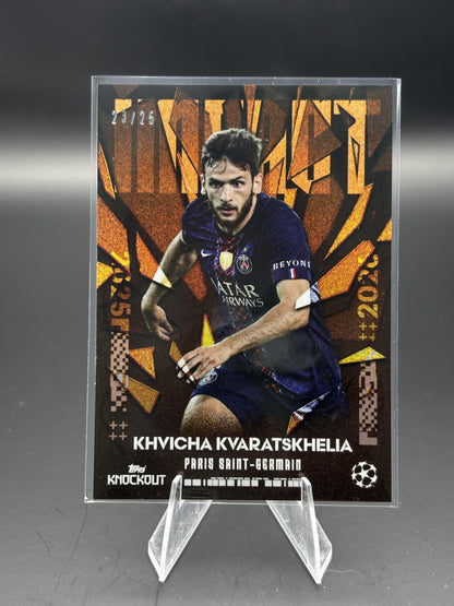 2025/26 Topps UEFA Club Competitions Knockout Khvicha Kvaratskhelia Orange /25