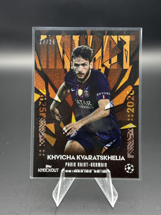 2025/26 Topps UEFA Club Competitions Knockout Khvicha Kvaratskhelia Orange /25