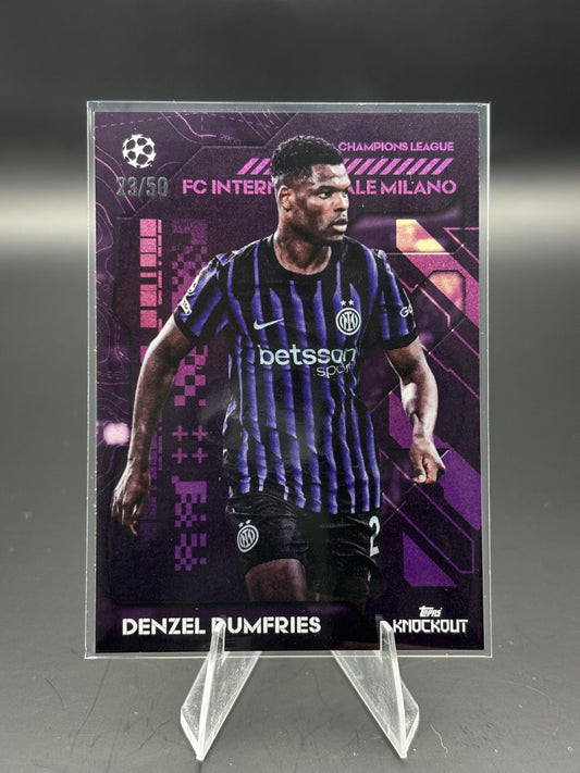 2025-26 Topps Knockout UEFA Club Competitions  Denzel Dumfries Purple /50