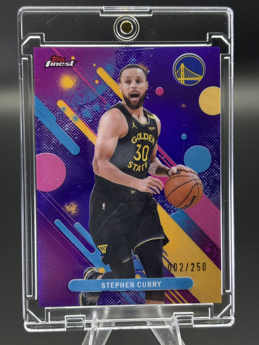 2025-26 Finest #74 Stephen Curry Purple Refractor #/250