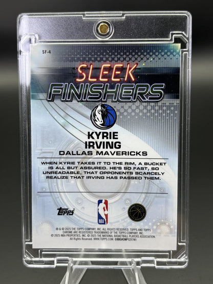2025-26 Topps Chrome #SF-4 Kyrie Irving Sleek Finishers Green Refractor #/99