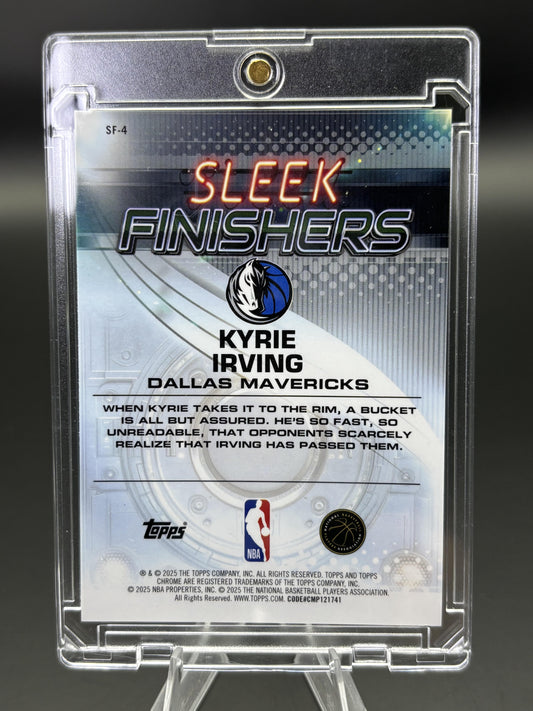2025-26 Topps Chrome #SF-4 Kyrie Irving Sleek Finishers Green Refractor #/99
