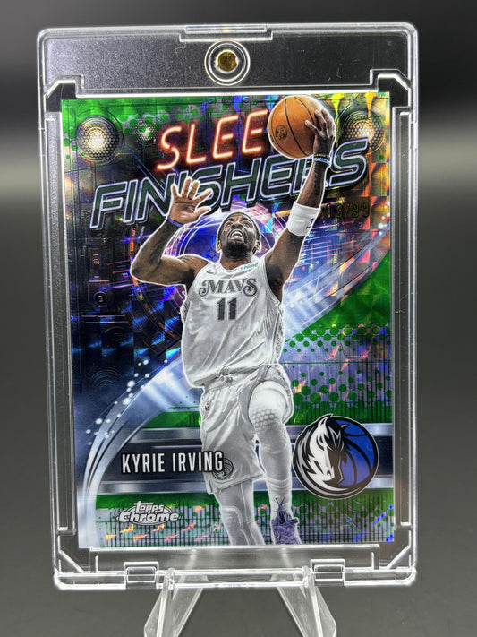 2025-26 Topps Chrome #SF-4 Kyrie Irving Sleek Finishers Green Refractor #/99