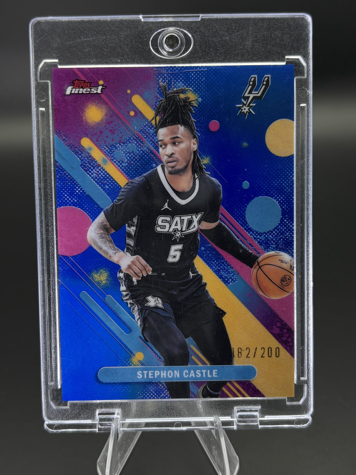 2025-26 Finest #100 Stephon Castle Blue Refractor #/200