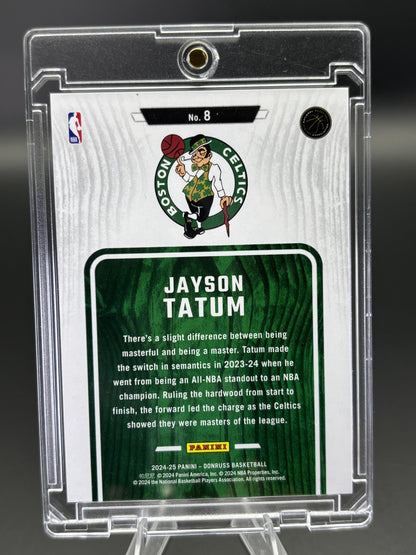 2024-25 Donruss #8 Jayson Tatum Hardwood Masters Holo Blue Laser #/49